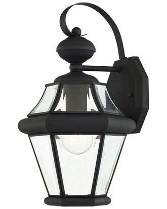Livex Lighting Georgetown 1-Light Black Outdoor Wall Lantern