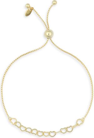 Argento Vivo Micro Heart Frontal Slider Bracelet in Gold at Nordstrom Rack