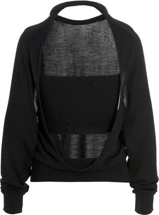 RAMAEL Cut-Out Insert Sweater - Black