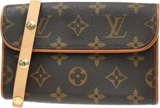 Louis Vuitton Pre-owned Florentine Waist Bag - Dames - Vintage Heuptassen - Bruin - ONE Size - Leer - Vintage