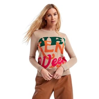 Max Mara Round-neck Knitwear, female, Multicolor, XS, Round-neck Knitwear