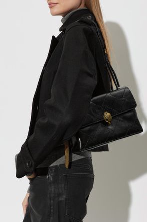 Kurt Geiger Celia Flap Leather Bag, Womens, Black