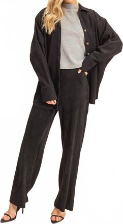 HYFVE Overslept Corduroy Shacket In Black