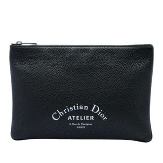 Dior Pre-owned Clutch Bag - Dames - Pre-owned - Zwart - Maat: ONE Size Leer