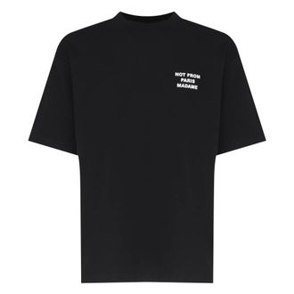 Dr&ocirc;le de Monsieur Le T-Shirt Slogan - Tops - Hombre - Negro - S