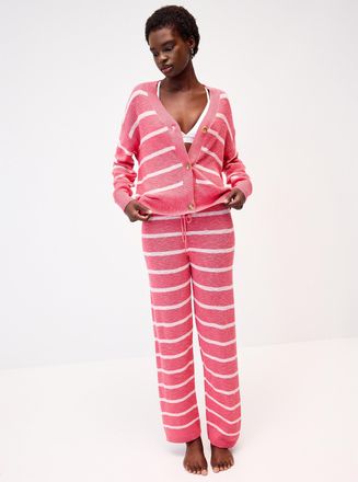 PJ Salvage Womens Pink stripes knit lounge pant