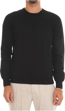 Gran Sasso Kasjmier Slim Fit Pullover Made in Italy - Heren - Cashmere truien - Zwart - L - Kasjmier - Truien & Vesten