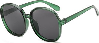 Generic Large Frame Men Sunglasses Commuter Vacation Sports Women Sun Glasses(Green)