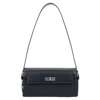 Estro & Luminara Leather Shoulder Bag - female - Estro - Shoulder Bags - Black - ONE SIZE - Bags