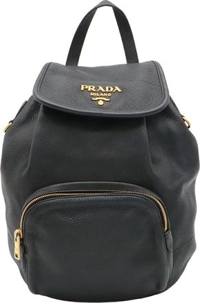Prada Black Nero Leather Backpack (Pre-Owned)