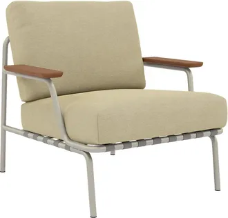 MUUTO Settle Outdoor Lounge Chair, beige / grau (Stoff Delta 25)