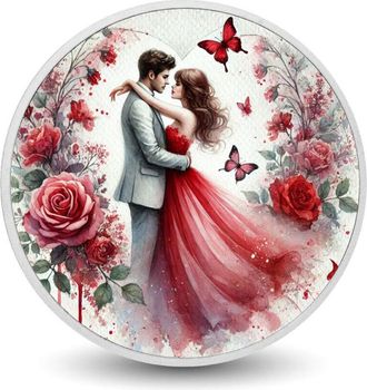 OEM Amor Encantado - Abrazo Del Jard&iacute;n De Rosas Moneda De Plata De 1 Oz