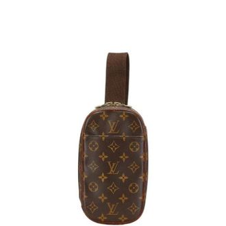 Louis Vuitton Tweedehands Canvas Louis Vuitton tassen - Dames - Vintage Heuptassen - Bruin - ONE Size - Leer - Vintage