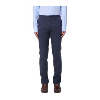 Brooksfield Chino broek - Heren - Broeken - Blauw - Maat: S Katoen