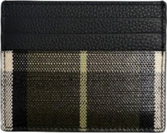 Burberry 26SS Check Card Holder Wallet Green 8118835