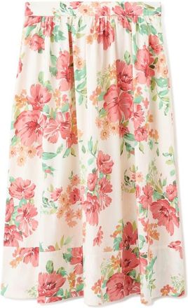 Mango Floral Midi Skirt in Off White at Nordstrom, Size X-Large