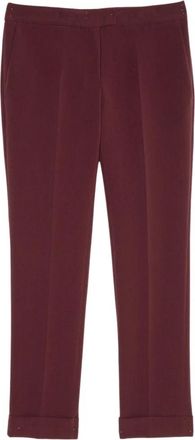 Twinset Bordeaux Broek voor Vrouwen - Dames - Slim Fit Broeken - Rood - S - Polyester - Broeken