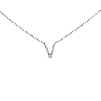 House of Brilliance 10K Gold Diamond Accent A-Z Block Initial Pendant Necklace