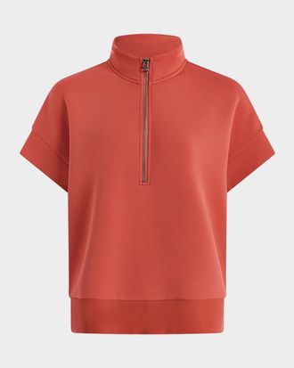 Varley Ritchie Short-Sleeve Half-Zip Sweatshirt