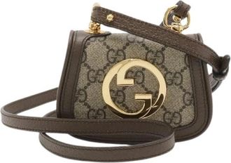 Gucci Pre-owned Blondie GG Supreme Shoulder Bag - Dames - Vintage Mini Tas - Bruin - ONE Size - Leer - Vintage