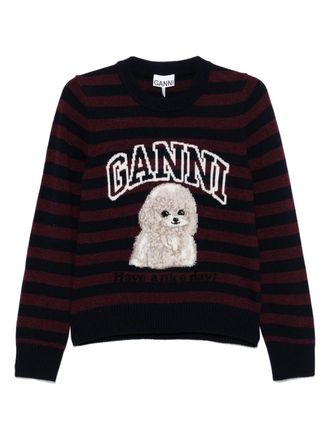 Ganni Poodle Wool Crewneck Sweater-Donna