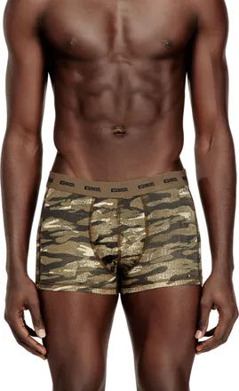 Diesel Three-pack of boxer briefs plain and camo - Trunks - Man - Green