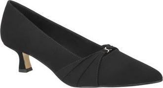 Bella Vita Ziggy Pointed Toe Kitten Heel Pump in Black Lamy at Nordstrom, Size 6.5