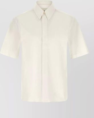 Jil Sander cotton logo embroidery shirt