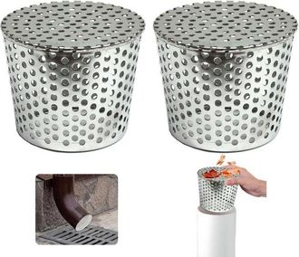 OEM Filtros De Canaletas De Acero Inoxidable, Juego De 2 Protectores De Canaletas De 90-110 Mm, Filtro De Canaletas De Malla, Rejilla De Protecci&oacute;n Para C
