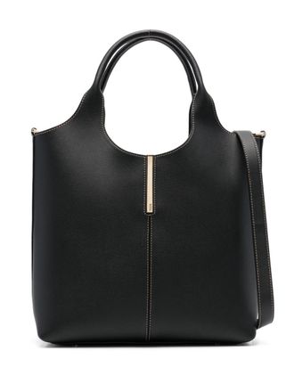 Tod's Kleine leren shopper - Zwart