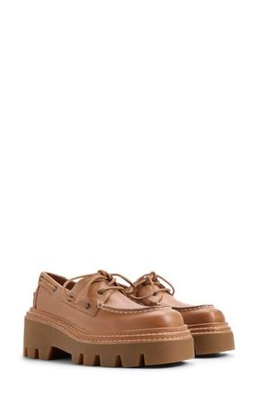 Sperry Top-Sider x MONSE Authentic Original 2-Eye Lug Boat Shoe in Light Brown at Nordstrom, Size 8.5