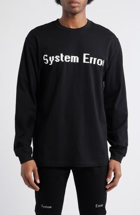 Rta Lawrence Black System Error Long Sleeve Cotton Graphic T-Shirt at Nordstrom, Size Xxx-Large