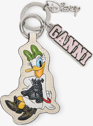 Ganni White Daisy Duck Keyring
