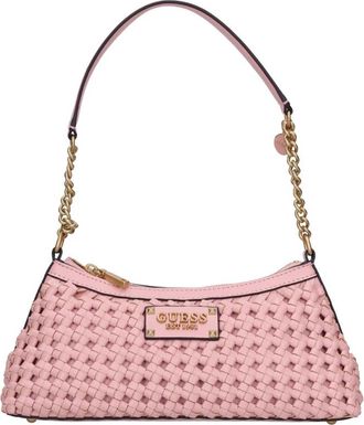Guess Gevlochten Imitatielederen Schoudertas - Dames - Schoudertassen - Roze - ONE Size - Leer - Tassen