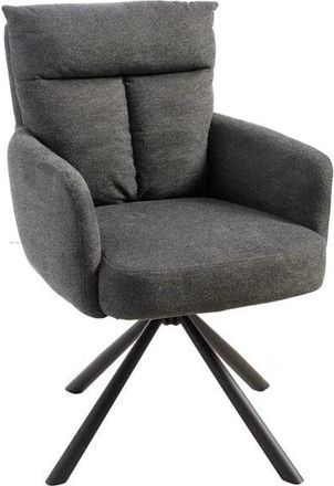 Global Interiors 360° Drehbarer Designstuhl Big Nevis - Strukturstoff Dunkelgrau