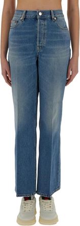 Gucci Denim Pants With Logo Label