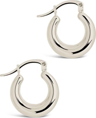 Sterling Forever Graduated Tube Hoop Earrings in Silver at Nordstrom Rack