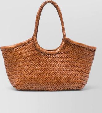 Dragon Diffusion beach shopper bag woven design dual handles