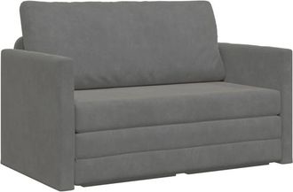 vidaXL Folding Sofa Bed Dark Grey 124 x 71 x 78 cm Velvet vidaXL