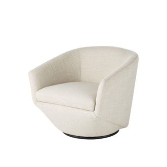 Maisons du monde Sill&oacute;n giratorio blanco moteado y pino