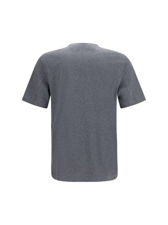 Brunello Cucinelli Mens Cotton Printed T-Shirt Piombo+antracite+174 T-Shirts And Polos