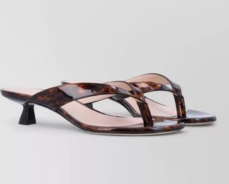 Stuart Weitzman rio flat toe sandal tortoiseshell pattern