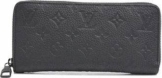 Louis Vuitton Noir Leather Long Wallet (Bi-Fold) (Pre-Owned)