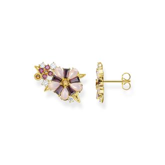 Thomas Sabo Thomas Sabo Ohrstecker Blumen farbige Steine gold mehrfarbig H2170-488-7