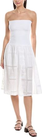 WeWoreWhat Weworewhat Ribbed Broderie Mini Dress