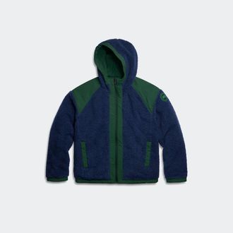 Canada Goose Alberni Reversible Fleece Bomber (Men, Oxford Navy/ Glade Green, XS)