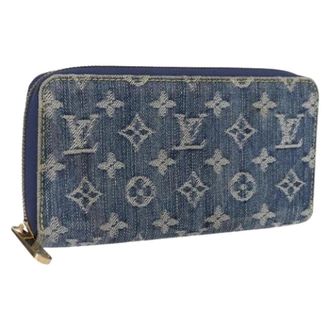 Louis Vuitton Pre-owned Vintage Monogram Denim Canvas Wallet - - Pre-owned - Donna - Blu - ONE SIZE
