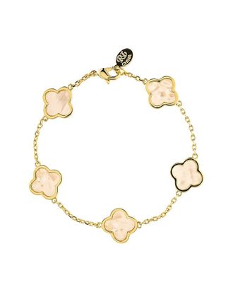 Rivka Friedman 18K Plated Mother Of Pearl Bracelet
