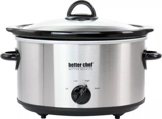 Better Chef Better Chef 4-Quart Slow Cooker With Removable Stoneware Crock - Oval - IM-466S
