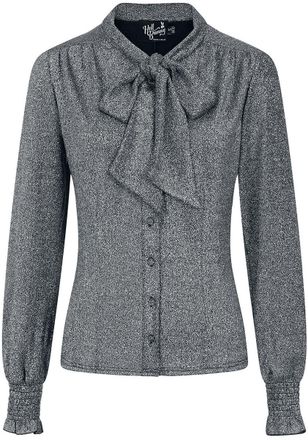 Hell Bunny Haze Blouse Silver
